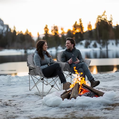 Heated Folding Camping Chair, Supports 500 Lbs H580121