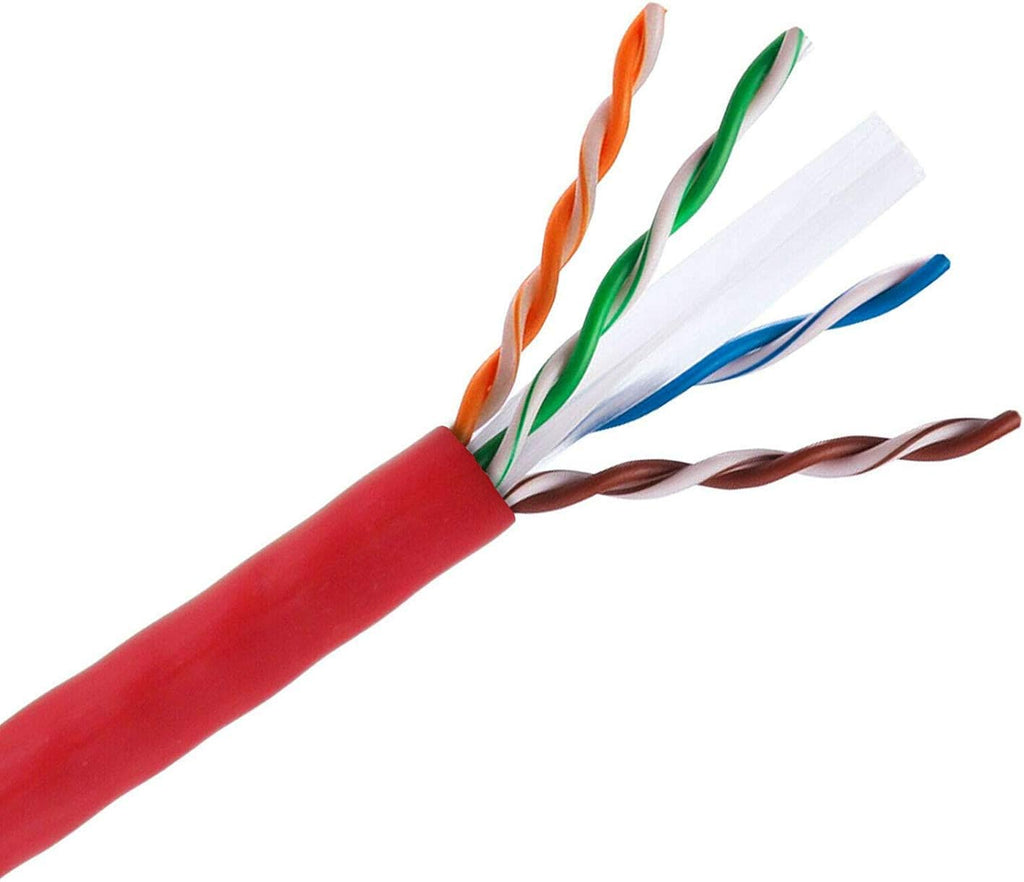 Cat6A 1000 Foot Solid Bare Copper 23AWG 4 Pair UTP Ethernet Cable White V5364