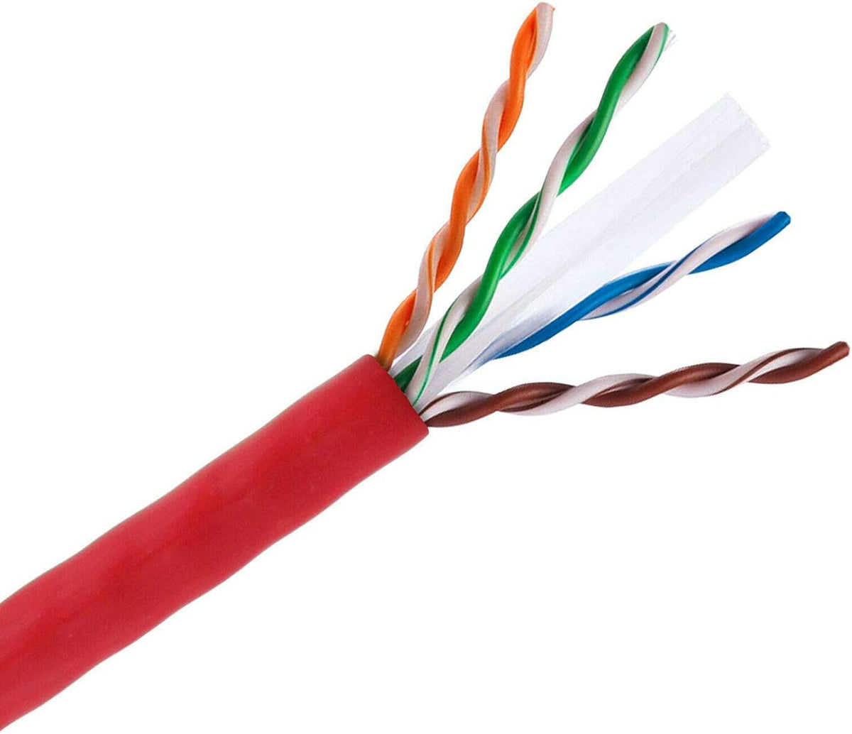 Cat6A 1000 Foot Solid Bare Copper 23AWG 4 Pair UTP Ethernet Cable White V5364