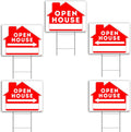 Open House Sign Kit with Tall Stands 24x18 Yard Sign Bundle 5 Pack of 2 I2783