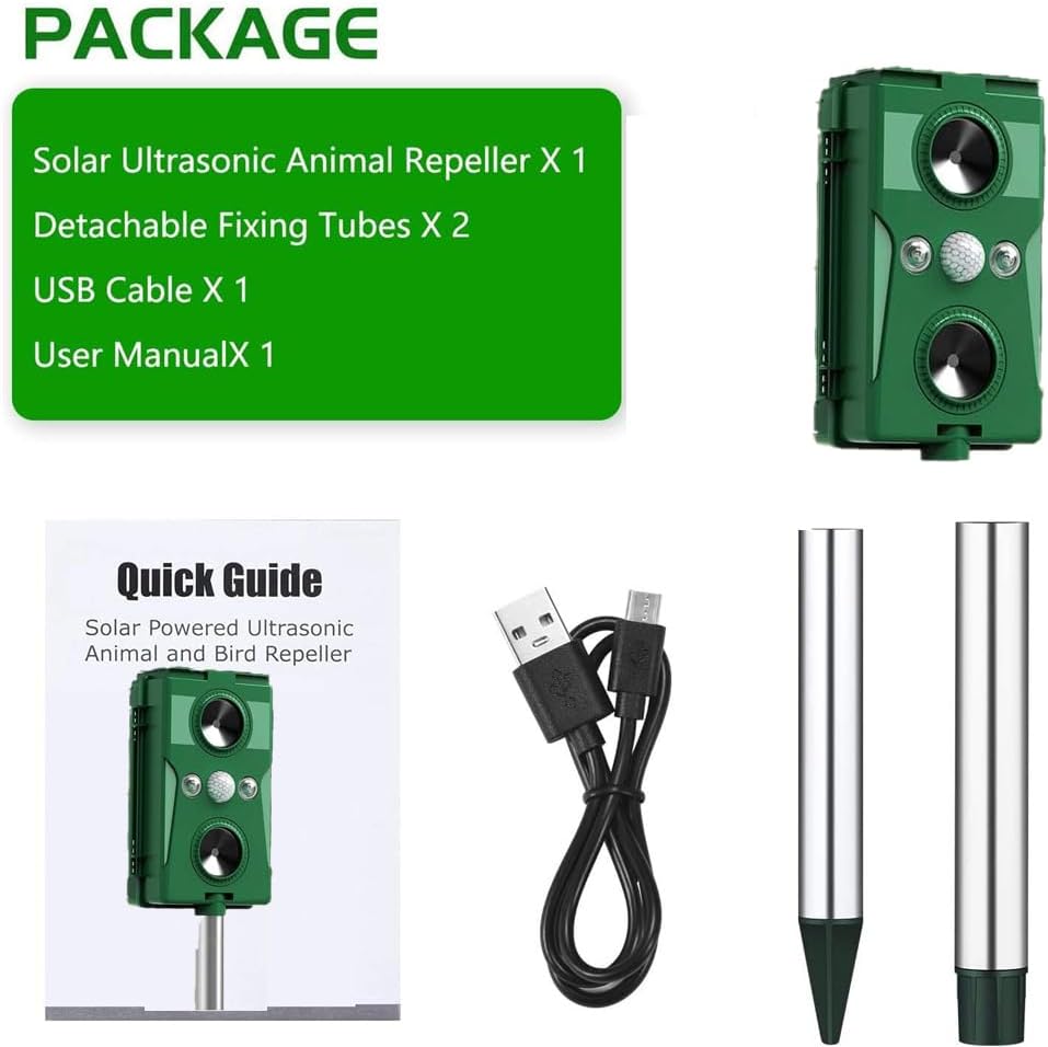 Solar Ultrasonic Repellent Waterproof with Motion Detector S9956