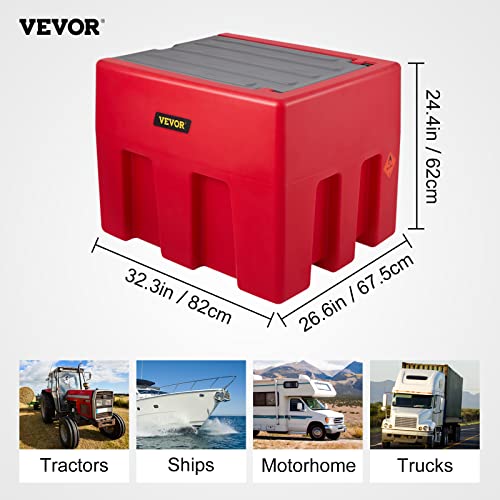 58 Gallon 10 GPM Diesel Fuel Tank with 12V Electric Transfer Pump and 13.1ft Rubber Hose Z79156