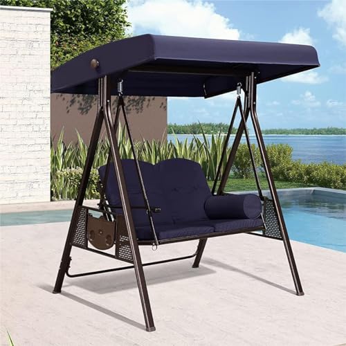 3-Seat Outdoor Patio Swing with Canopy and Cushions Z3289