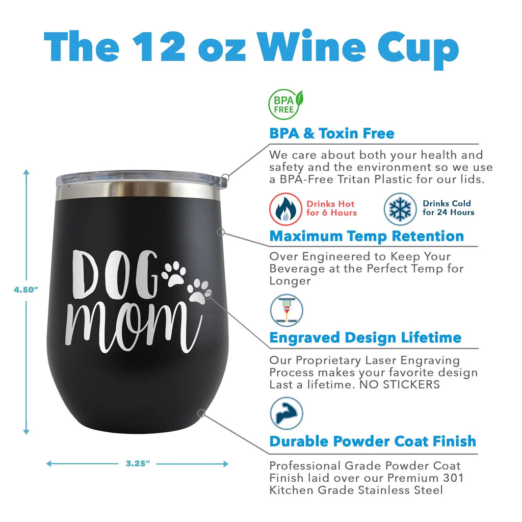 Engraved 12 oz Red Wine Cup V359