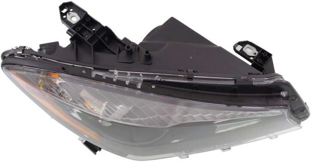 Passenger Side Headlight Assembly Black Housing V715