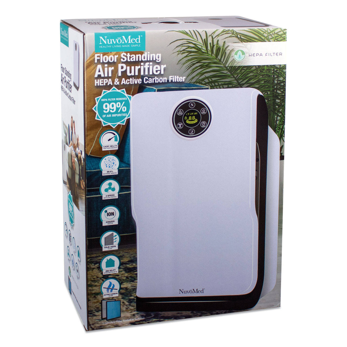 White Floor Standing Air Purifier Q801