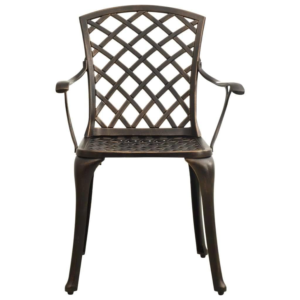 5 Piece Bistro Set Cast Aluminum Bronze O629512