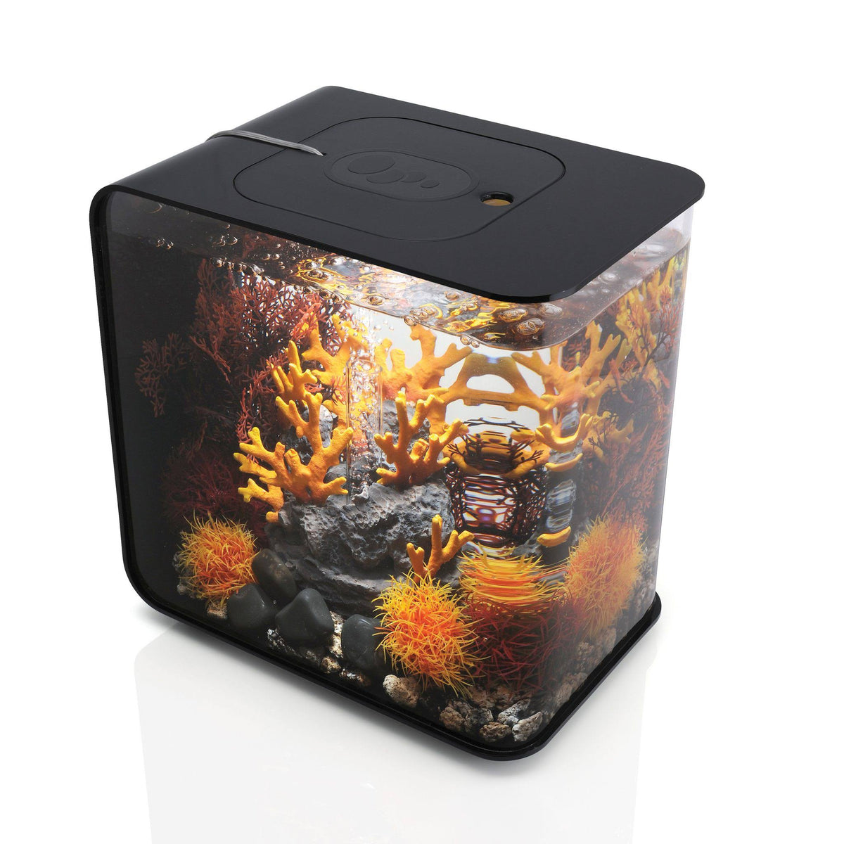 4 Gallon Black Aquarium with LED Light S8399