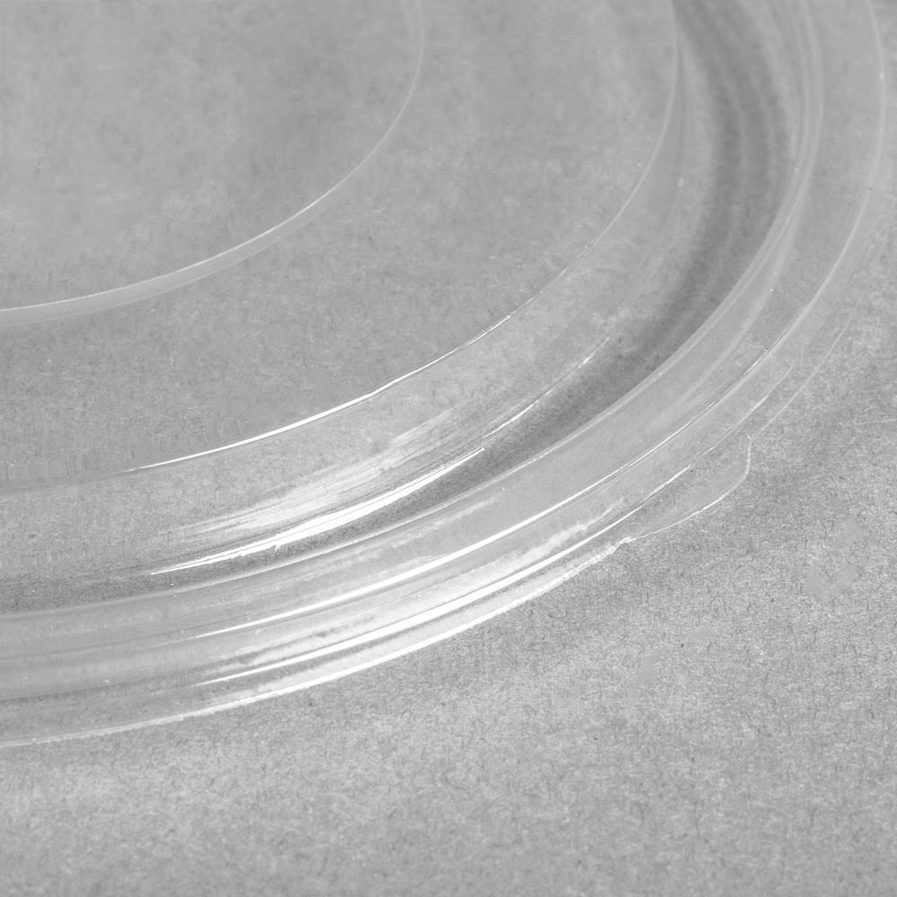 Clear Flat Round Lid - 300/Case O7640