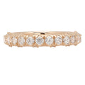 18K Yellow Gold Eternity Engagement Ring with Genuine Cultured Diamond H335