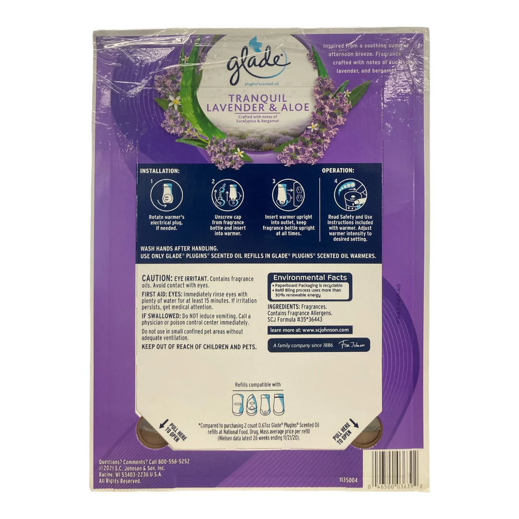 Tranquil Lavender & Aloe Air Freshener Refills, 6.39 Fl Oz, 9 Count A7202