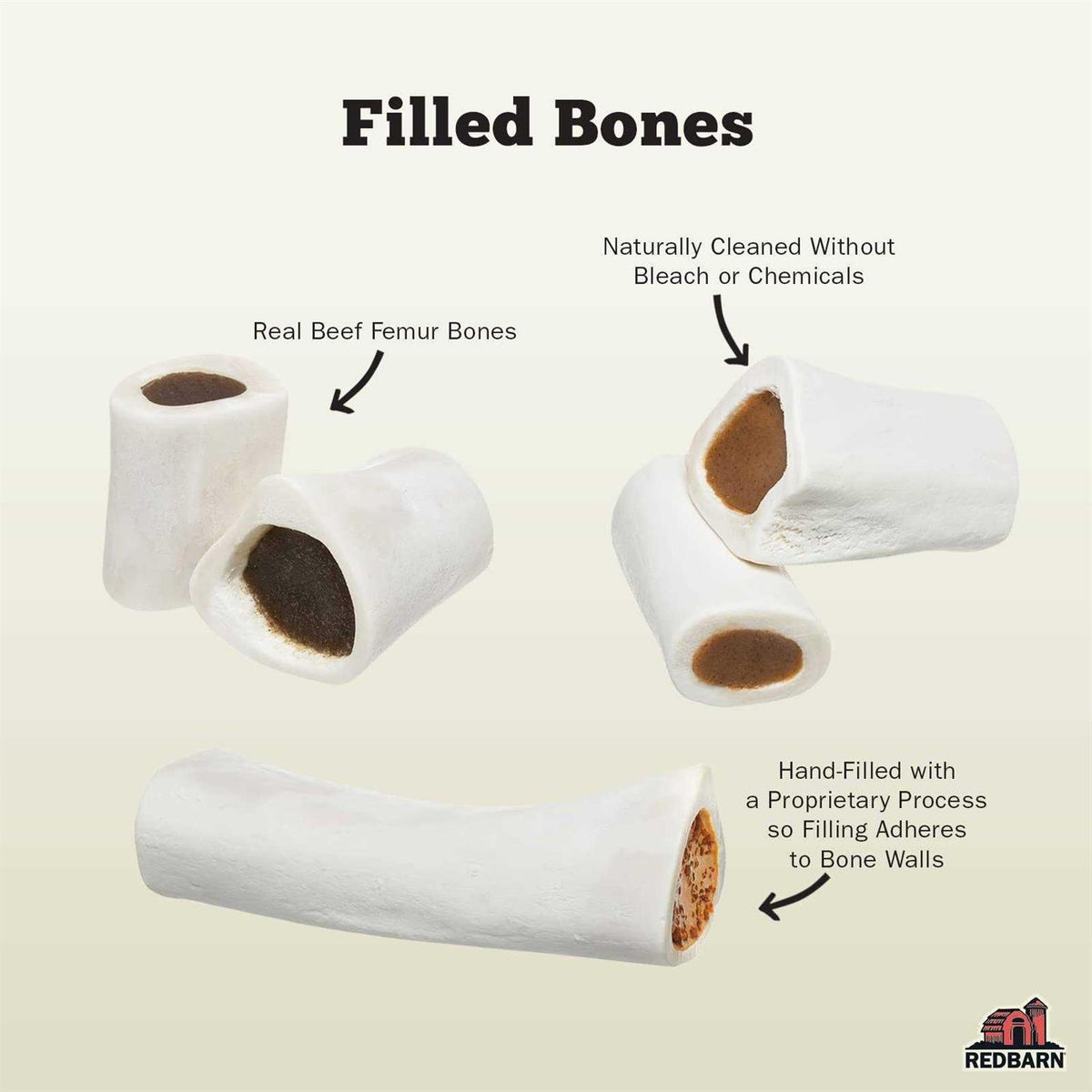 Large Beef Filled Bones Dog Treats L3406