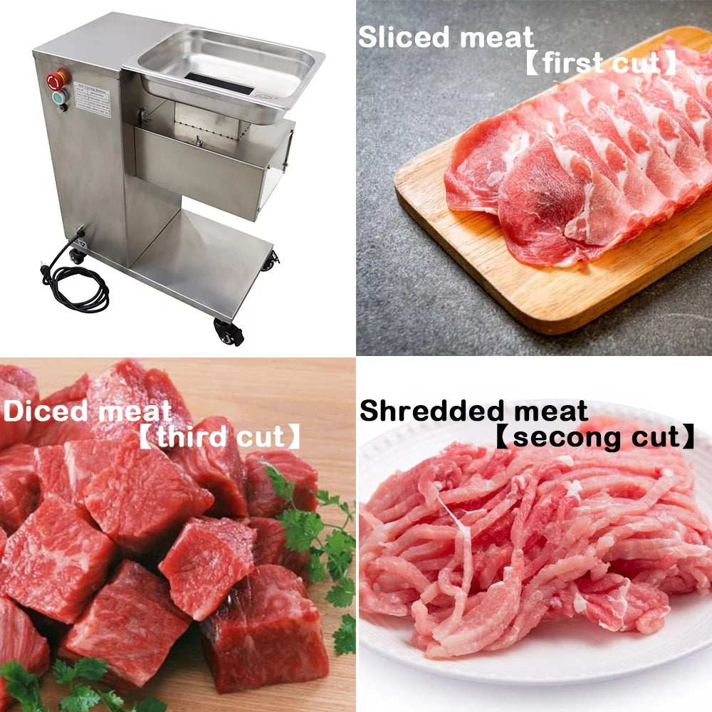 Stainless Electric Meat Slicer with 8mm Blade Z779332