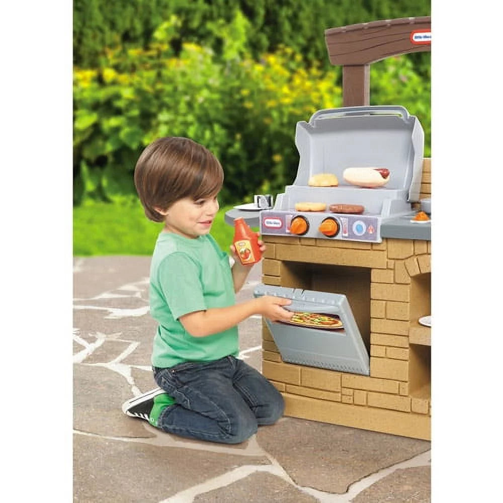 12-Piece Plastic Outdoor Pretend Play Kitchen Toys Playset S75743