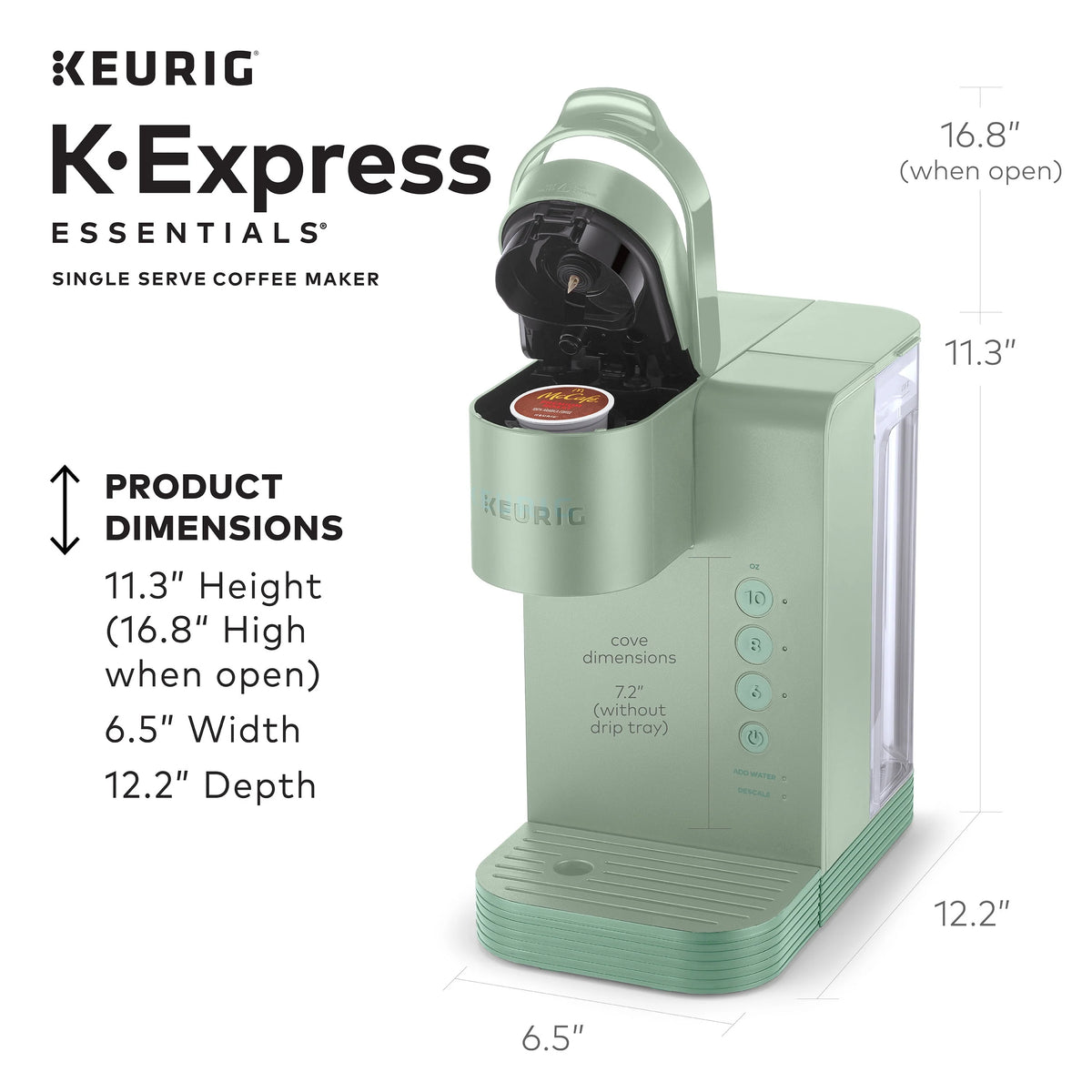Single Serve K-Cup Pod Coffee Maker, Black Q876592