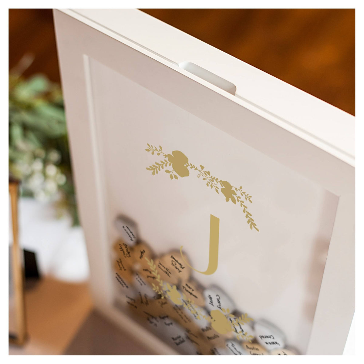 Gold Heart Drop Guestbook I822