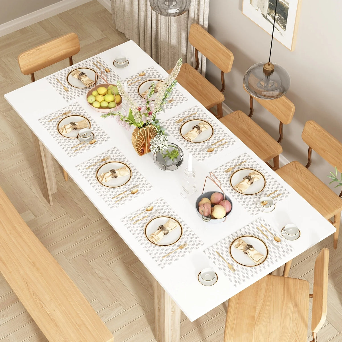 Rectangular Wood Extendible Dining Table Z7016