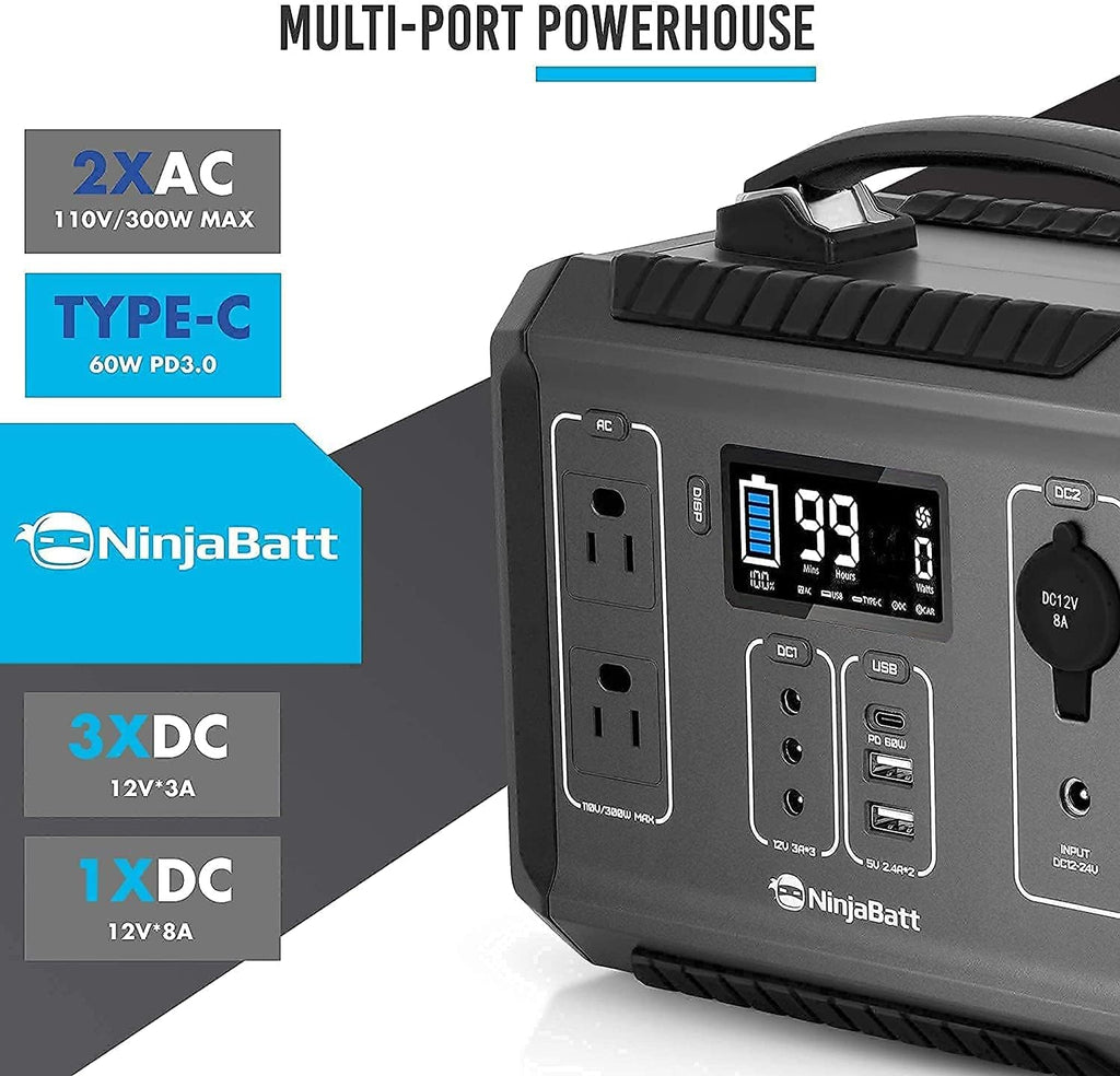 300W Portable Power Station 280Wh Solar Generator K843492