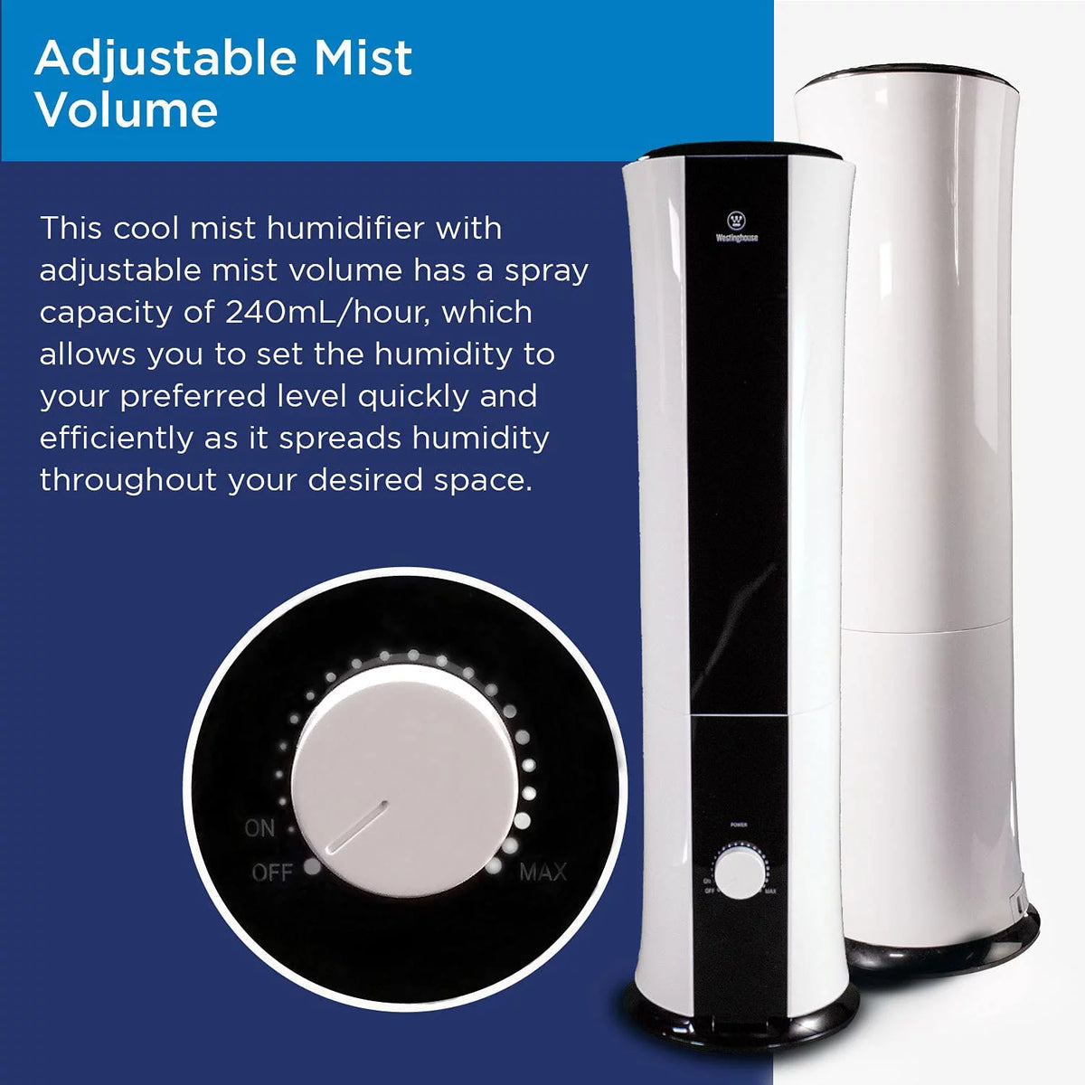 28-inch Ultrasonic Tower Humidifier and Essential Oil Diffuser Y9946