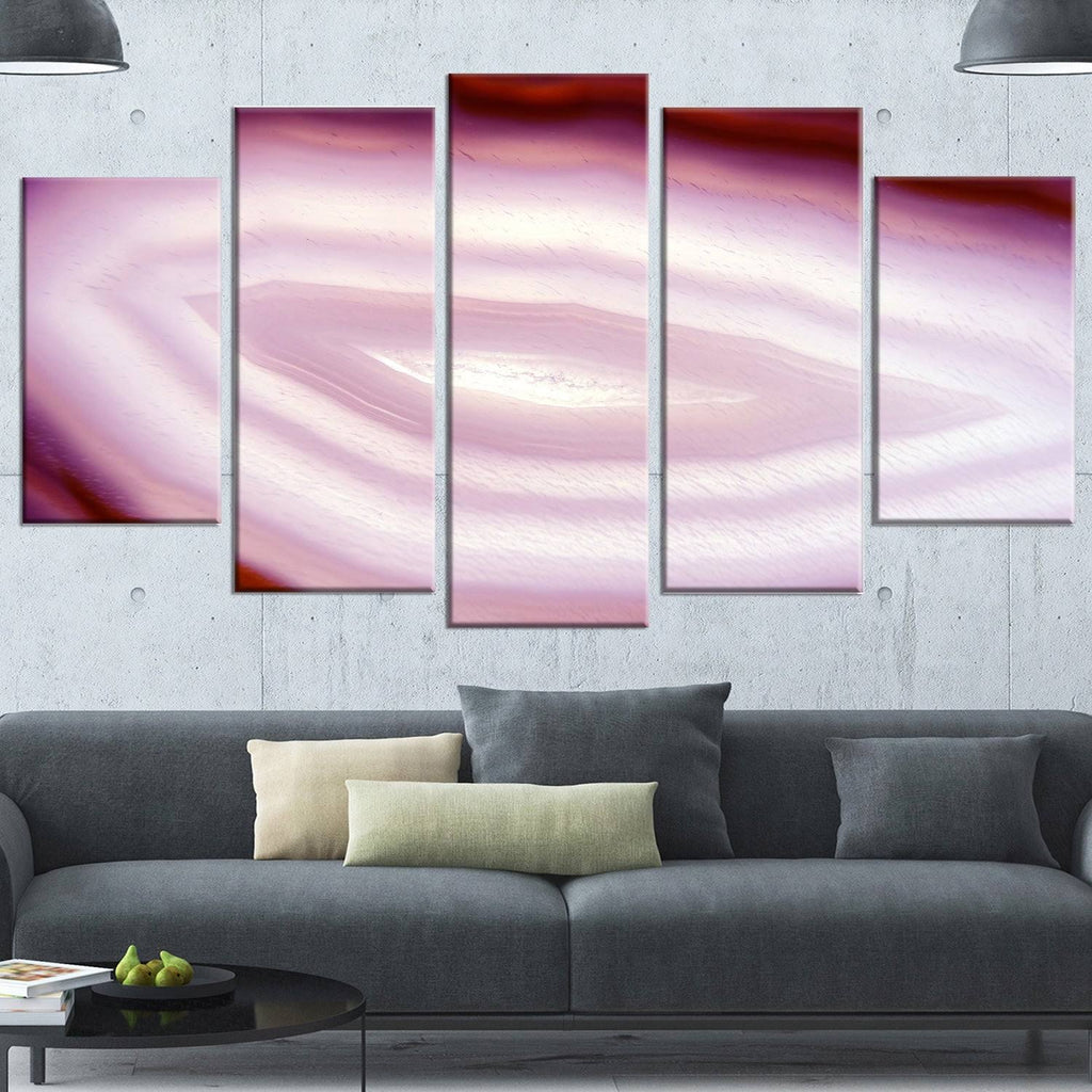 Pink Agate Geode Geological Crystals Canvas Artwork R807