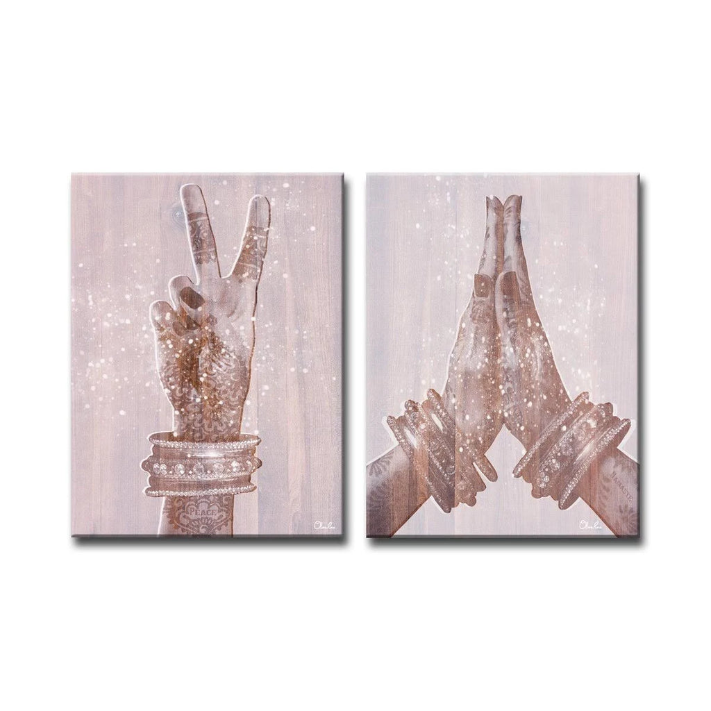 Peace and Namaste 2 Piece Canvas I651
