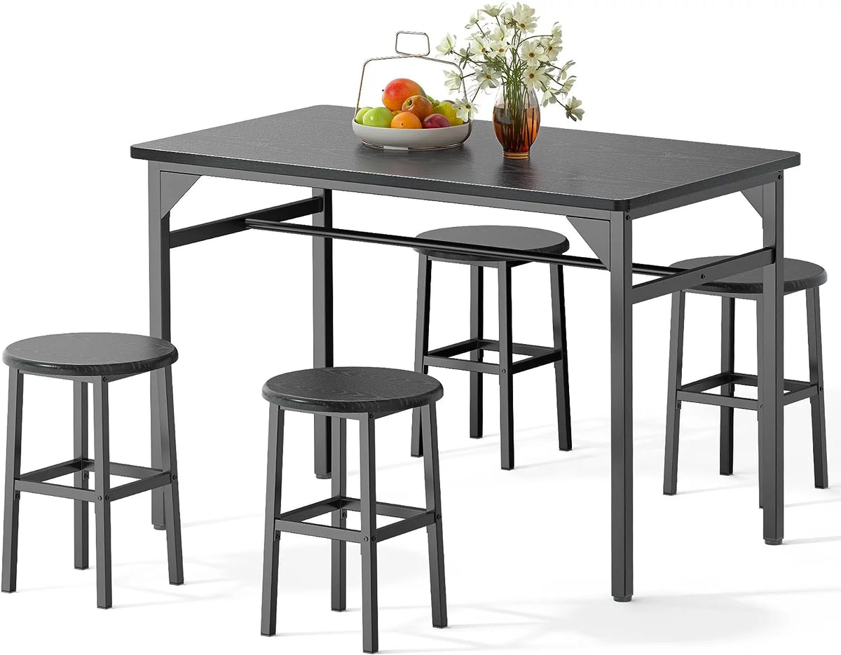 Black Dining Table Set for 4 T64920