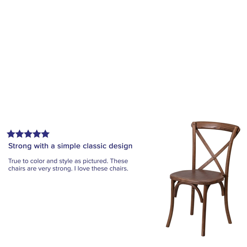 Cross Back Chair (Oak), Brown Q97148