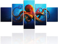 5 Pieces Octopus Canvas Wall Art Print N268