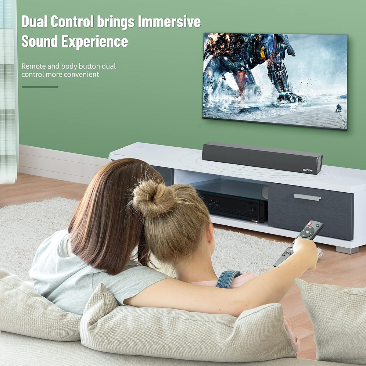 80 Watt Wired and Wireless Bluetooth 2.0 Channel Sound Bar H43553