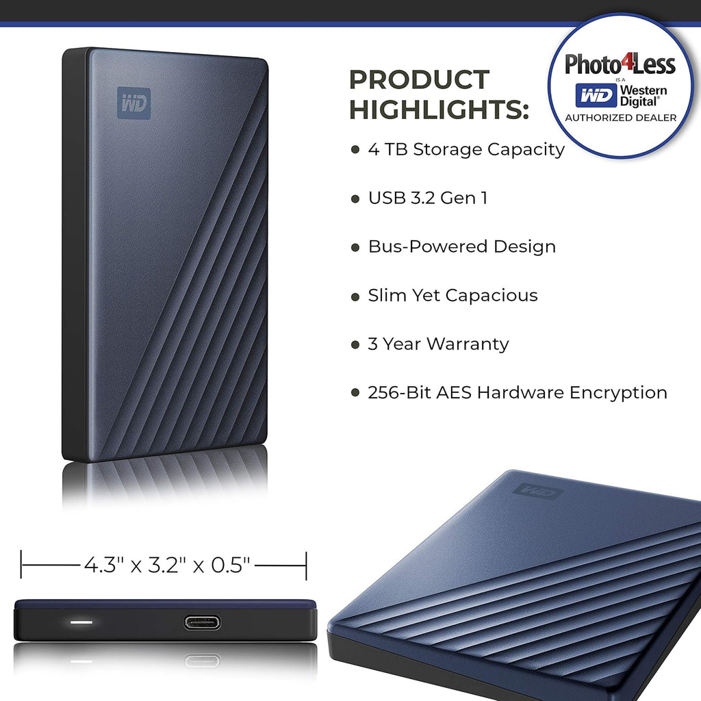 2 TB Blue Portable External Hard Drive P992056