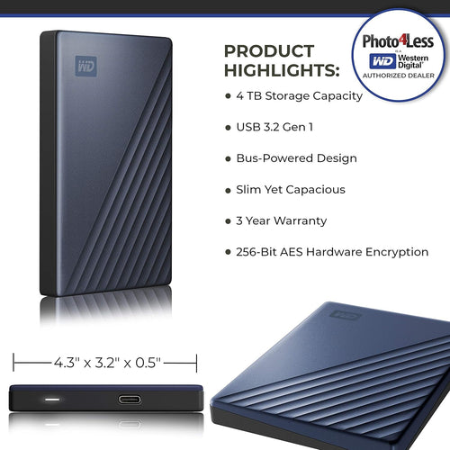 2 TB Blue Portable External Hard Drive P992056