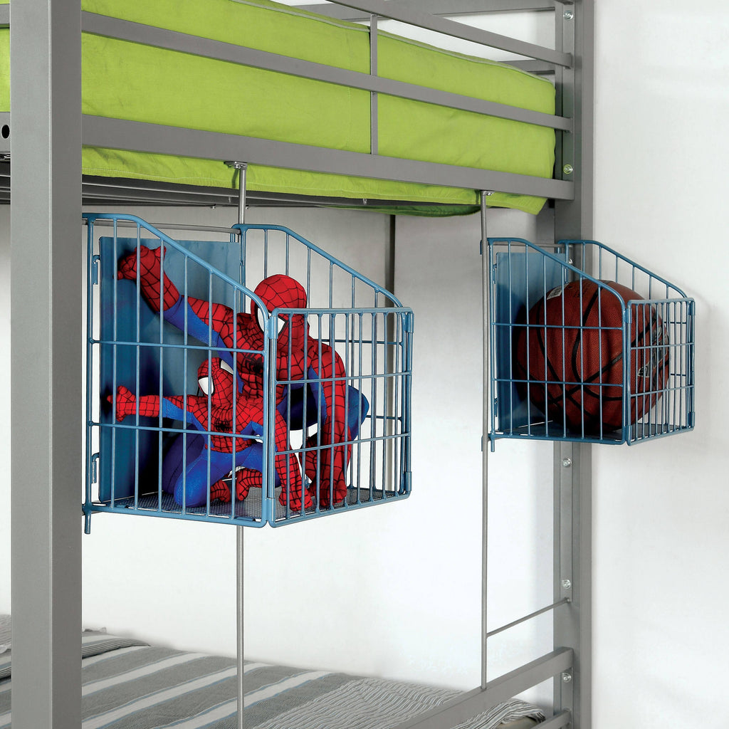 Green Metal 5-Piece Bunk Bed Set X1467