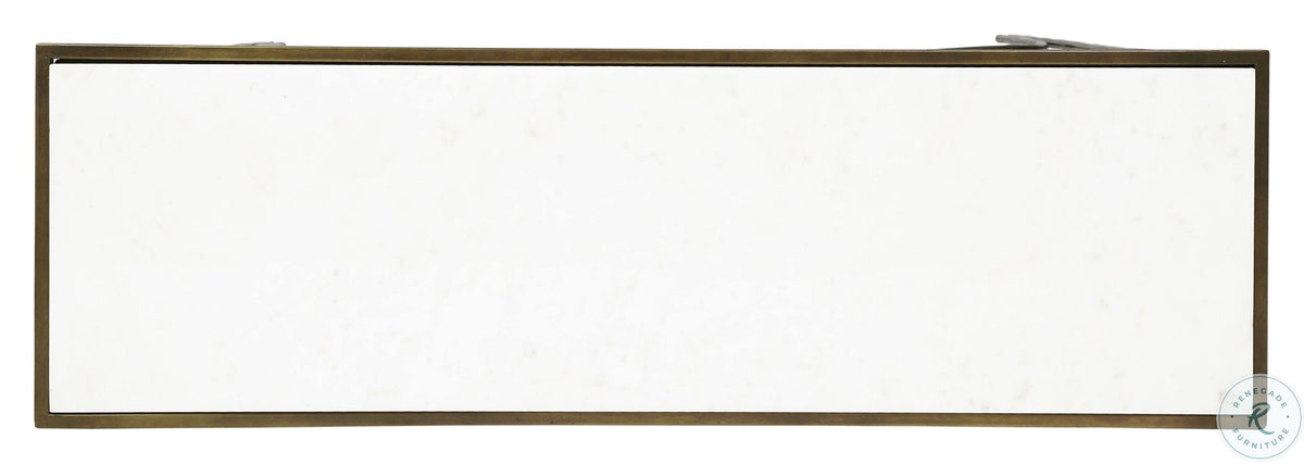 Gold and White Marble Console Table B5360