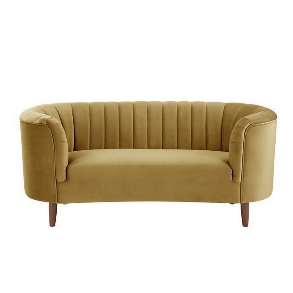 Yellow Channel Tufted Loveseat B432289