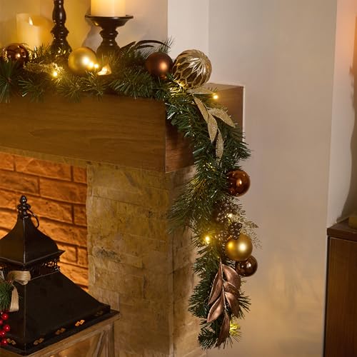 9 Ft Pre-Lit Christmas Garland with Lights R5649
