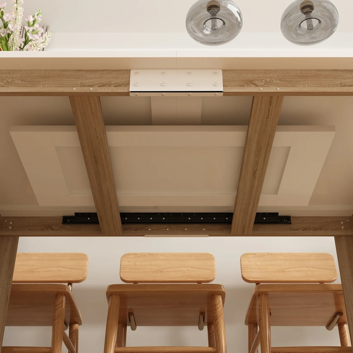 Rectangular Wood Extendible Dining Table Z7016