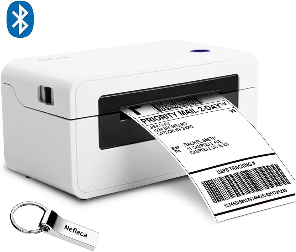 Bluetooth Thermal Label Printer 4x6, Portable Wireless Shipping Label Printer O65506