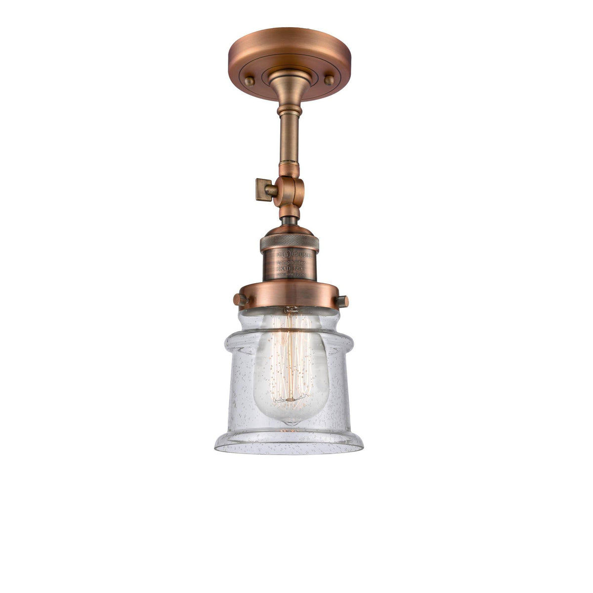 Antique Copper LED Semi Flush Mount T28060