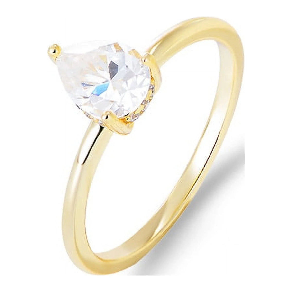 Water Drop Shaped 14k Gold Plated 925 Sterling Silver Ring M739510