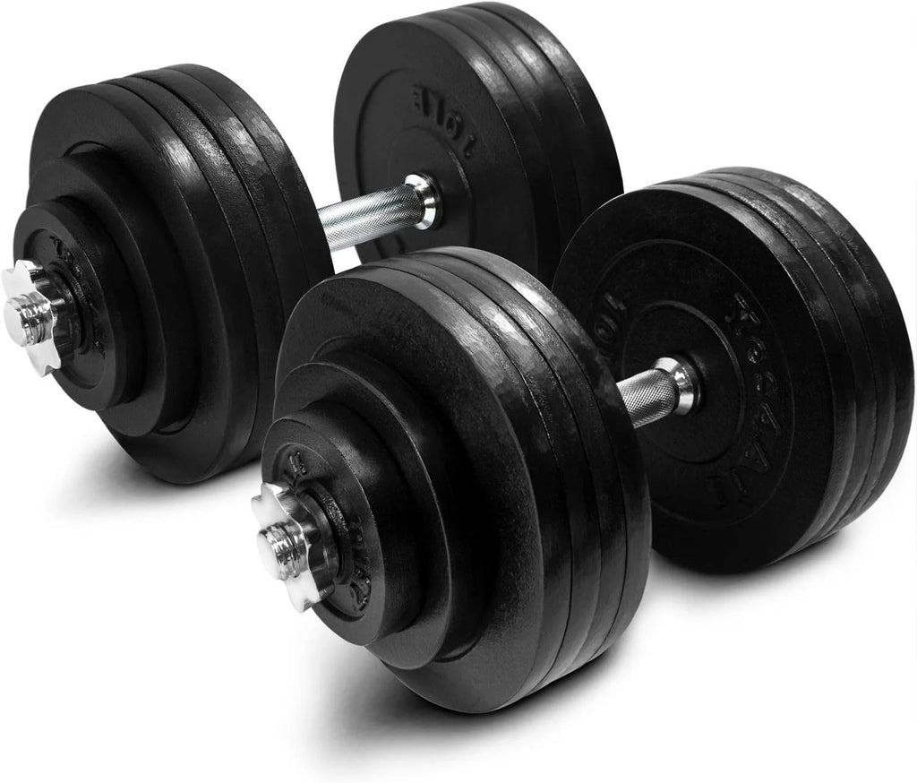 50 lbs Adjustable Cast Iron Dumbbell Set J5715