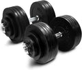 50 lbs Adjustable Cast Iron Dumbbell Set J5715