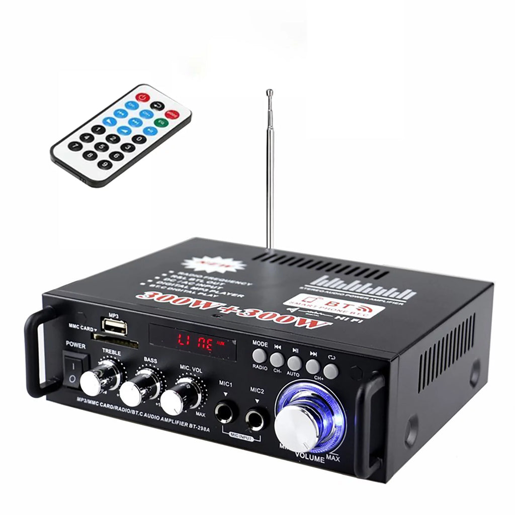 600W 4-16Ohm Bluetooth Stereo Amplifier with Remote R132