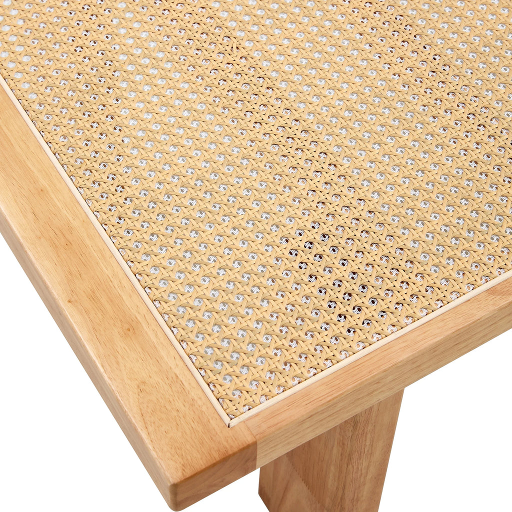 Rattan Table with Rubber Wood Legs J36350