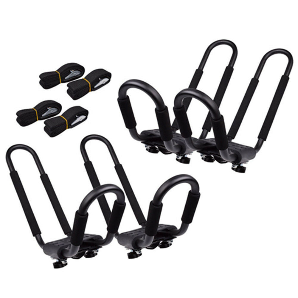 2 Pair Canoe Boat Kayak Roof Rack Carrier J Cross Bar Z2137