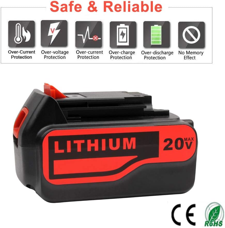 2 Pack 6.0Ah 20V Max Replacement Lithium Battery S3297