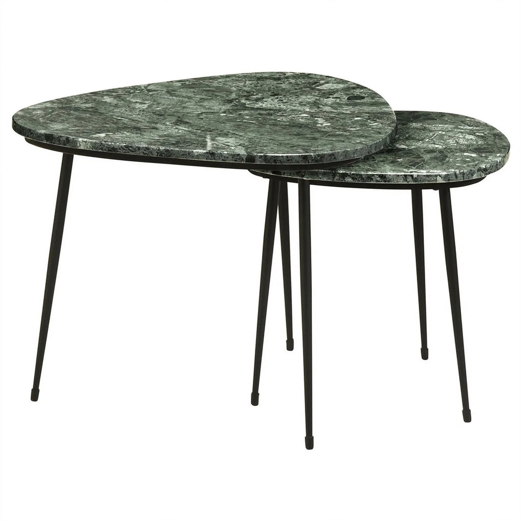 Metal Marble Top Nesting Table F2924