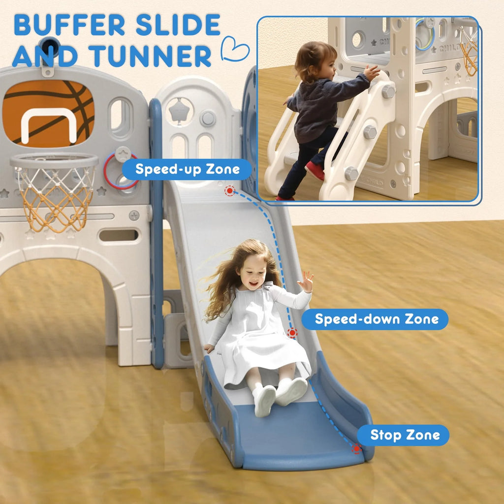 7 in 1 Toddler Slide Set with Basketball Hoop and Ball K792