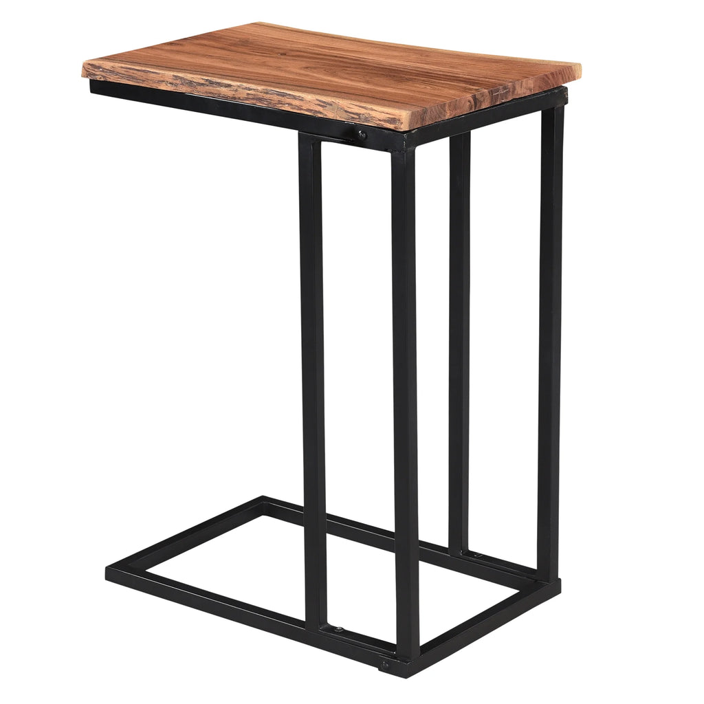 Natural Brown and Black Accent Table M35775