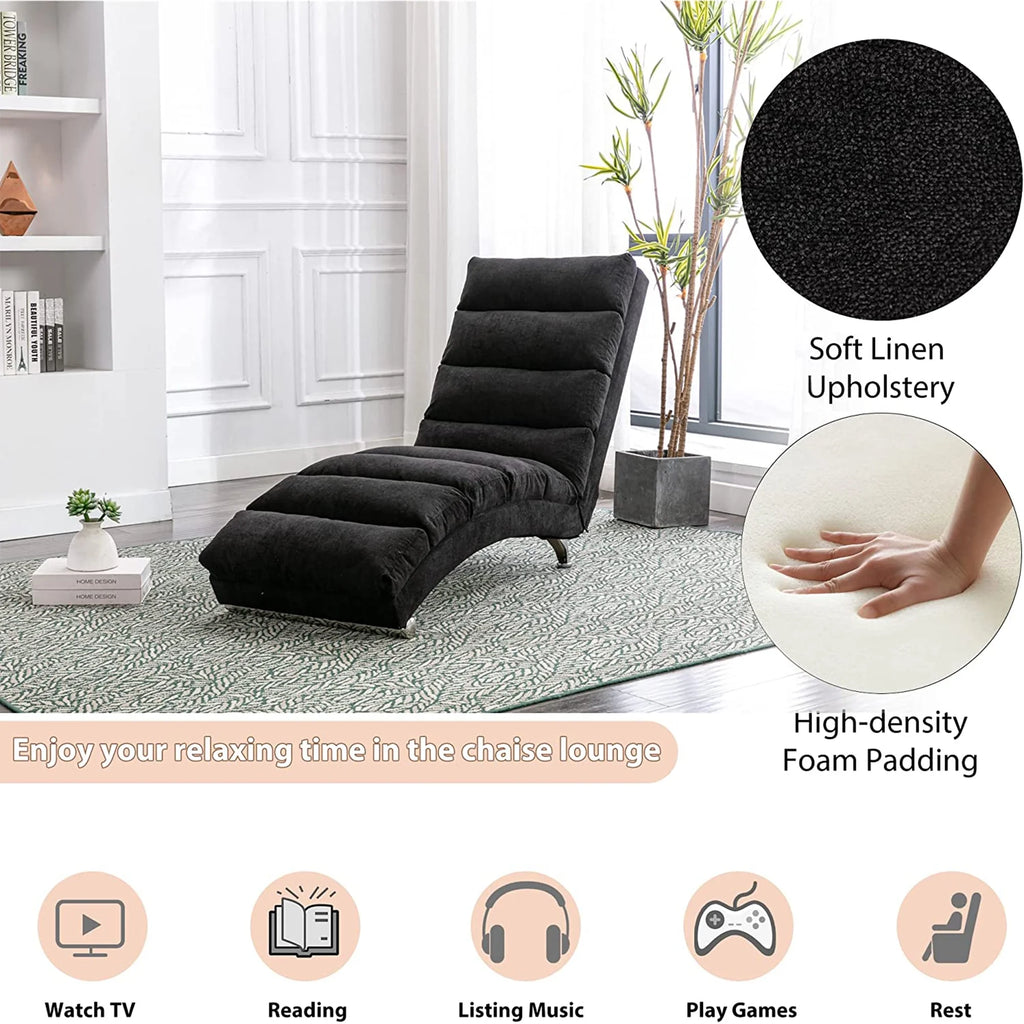 Black Linen Electric Massage Recliner Chair B5900