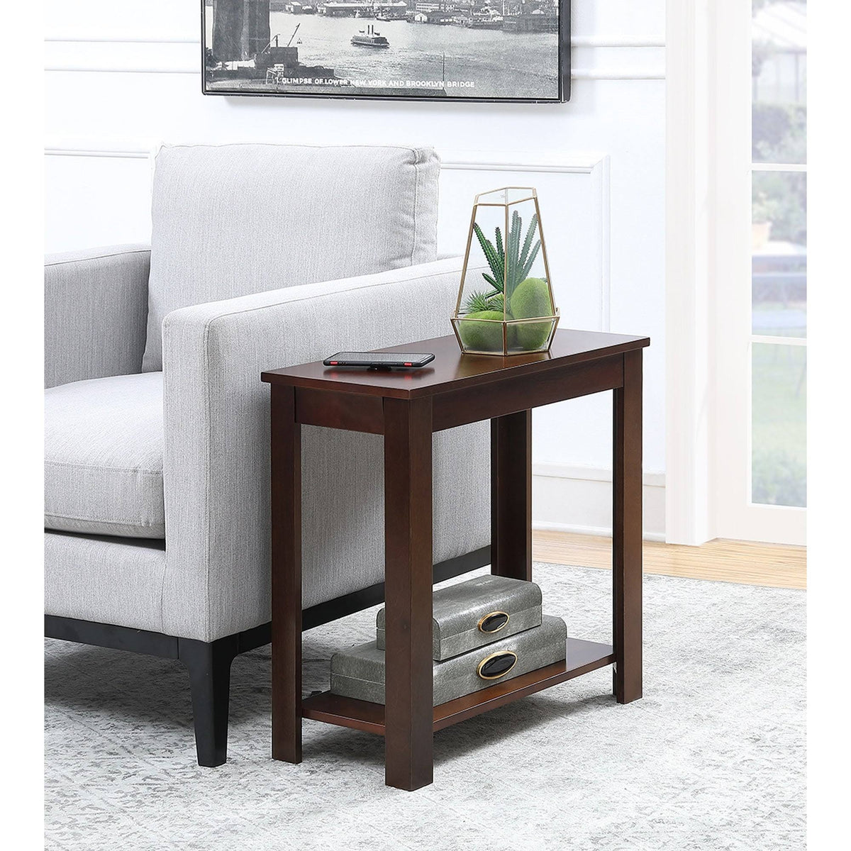 Espresso Wood Finish MDF End Table L843464